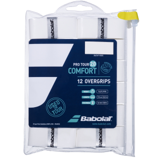 Babolat Pro Tour 2.0 Comfort Overgrip 12-Pack (White)