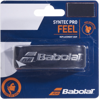 670051-BlackSilver Babolat Syntec Pro Replacement Grip (Black/Silver)