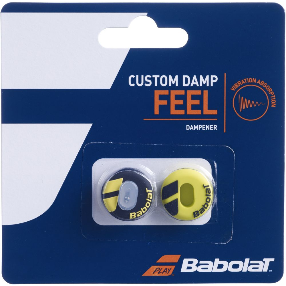700040-142 Babolat Custom Damp Feel Vibration Dampener x2 (Black/Yellow)
