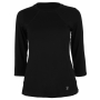 Sofibella Women's Classic 3/4 Sleeve Tennis Top (Black)