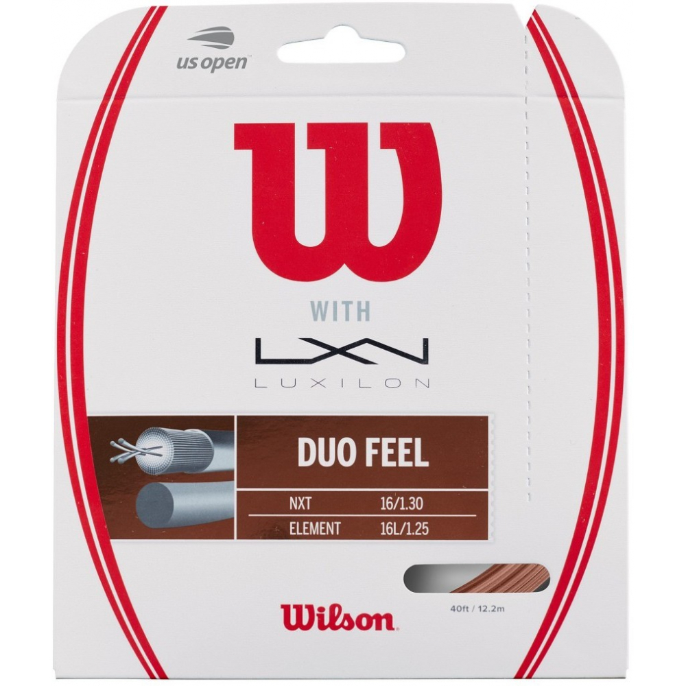 Wilson Duo Feel Hybrid NXT & Luxilon Element 16g Tennis String Set