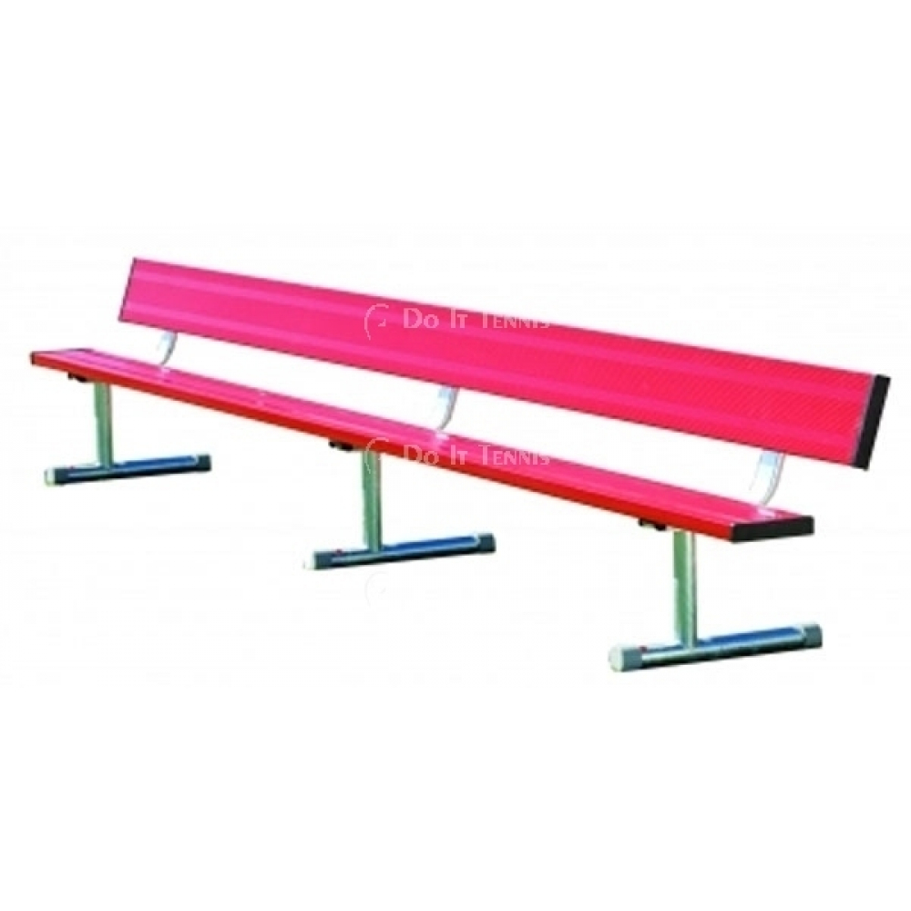 7.5' Permanent Bench w/back (Assorted Colors)