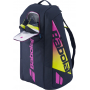 751219-373 Babolat Pure Aero Rafa Racquet Holder x12 Tennis Bag (Dark Navy/Yellow/Pink)