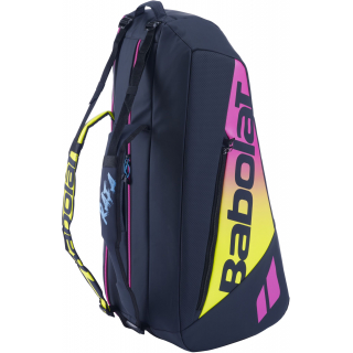 751220-373 Babolat Pure Aero Rafa Racquet Holder x6 Tennis Bag (Yellow/Orange/Purple)