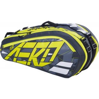 751222-370 Babolat Pure Aero Racquet Holder x6 Tennis Bag (Black/Yellow)