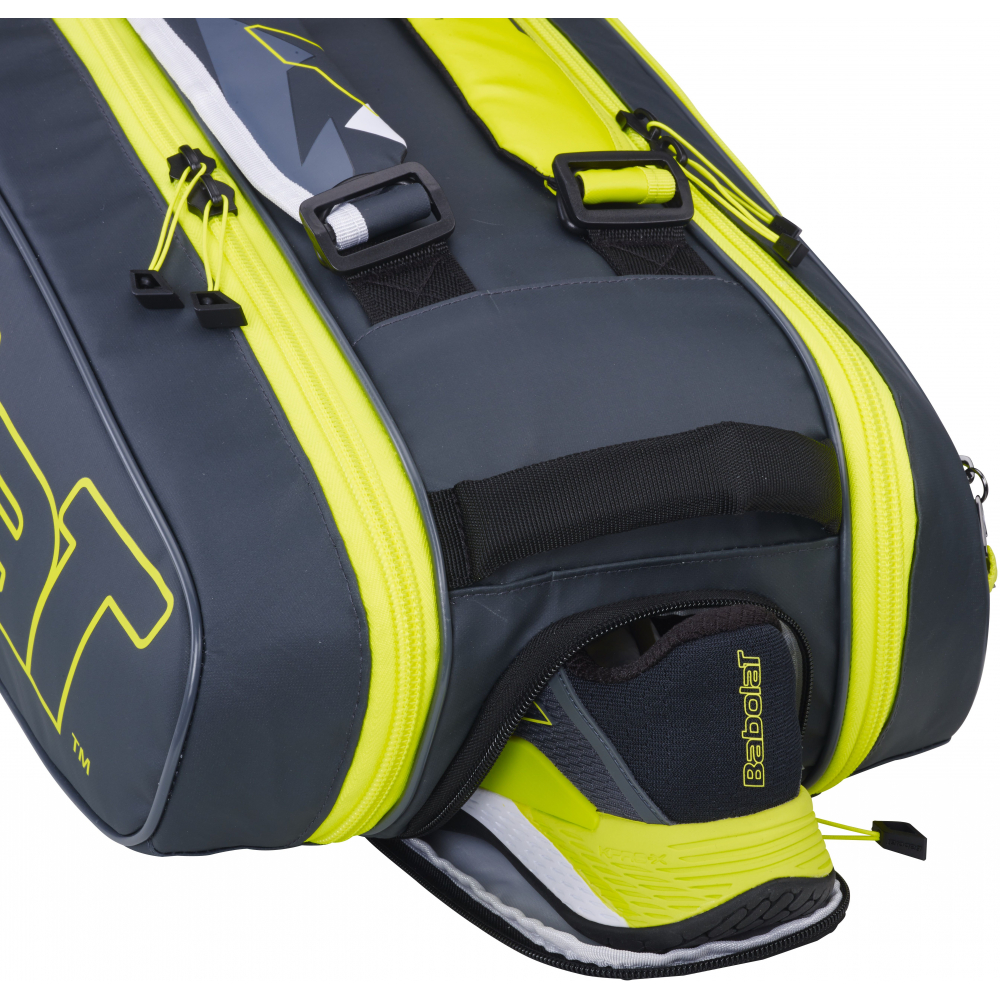 751222-370 Babolat Pure Aero Racquet Holder x6 Tennis Bag (Black/Yellow)