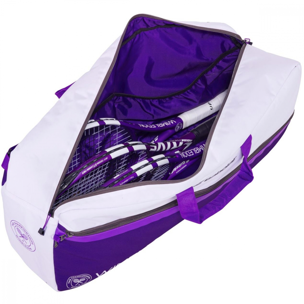 758004-167MY Babolat Medium Tennis Duffle Bag Wimbledon (White/Purple)