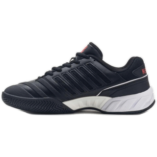 86989-043 K-Swiss Juniors' Bigshot Light 4 Tennis Shoes (Black/White/Poppy Red)