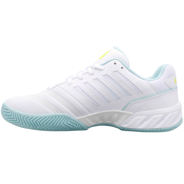KSwiss Juniors' Bigshot Light 4 Tennis Shoes (White/Icy Morn/Love Bird)