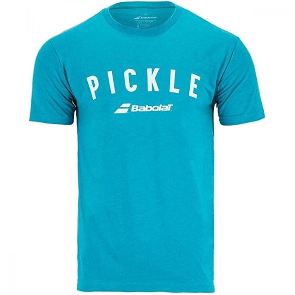 911122-U15 Babolat Men's Pickle Crew Neck T-Shirt (Teal)
