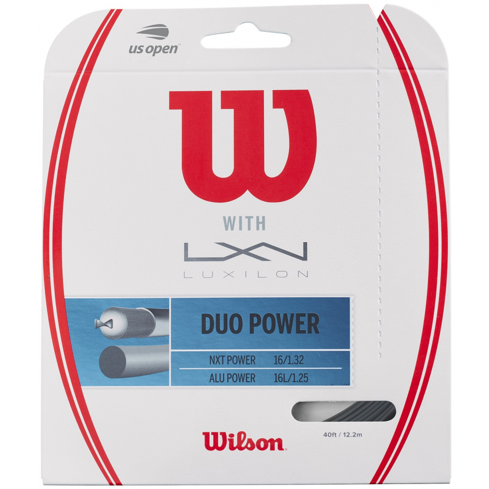 Wilson Duo Power Hybrid NXT Power & Luxilon ALU Power 125 16g Tennis String Set