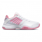 K-Swiss Women’s Court Express Tennis Shoes (White/Sea Pink) -
