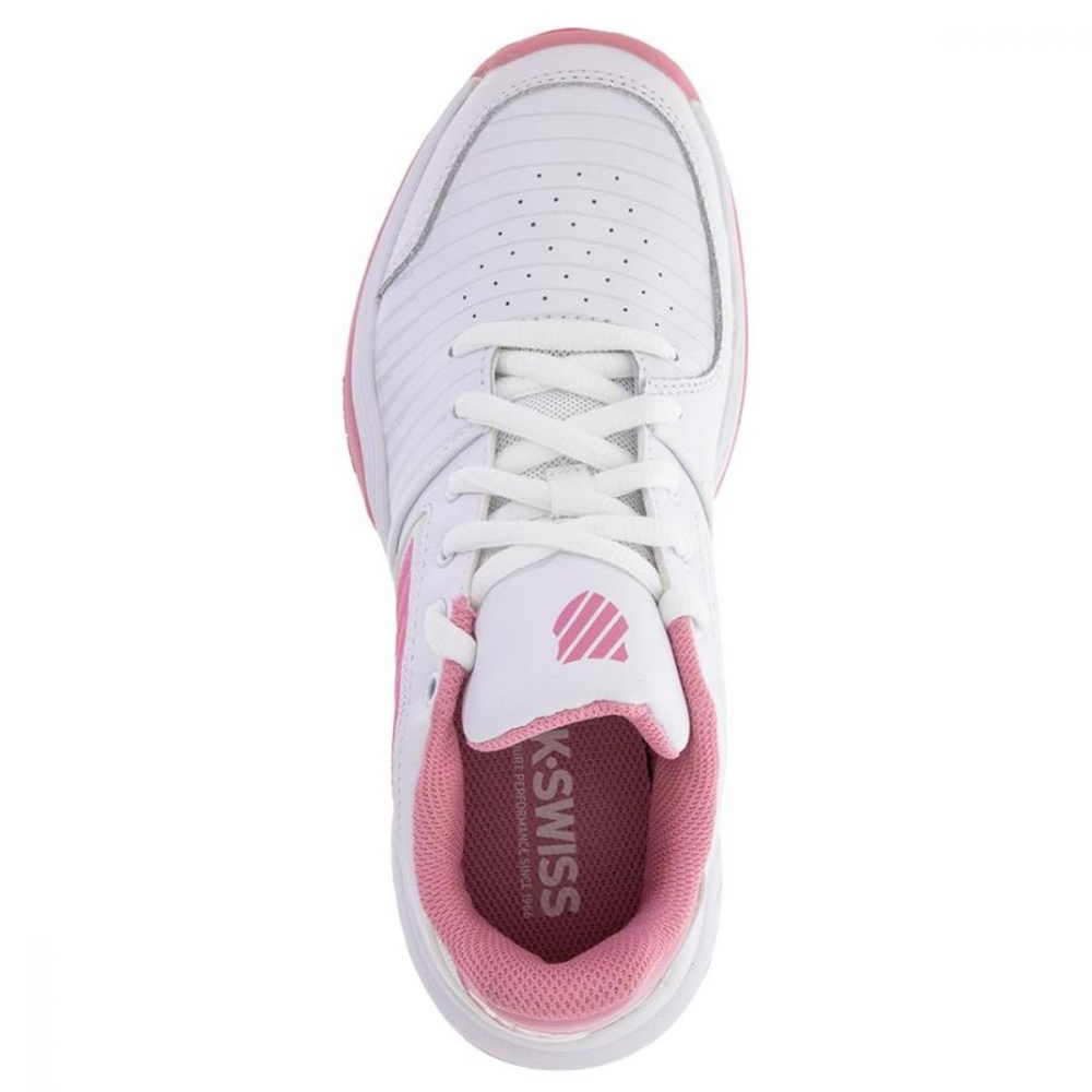 95443-959 K-Swiss Women's Court Express Tennis Shoes (White/Sea Pink)