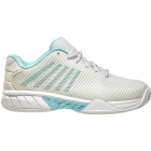 K-Swiss Women’s Hypercourt Express 2 Tennis Shoes (Vaporous Gray/White/Blue Glow) -