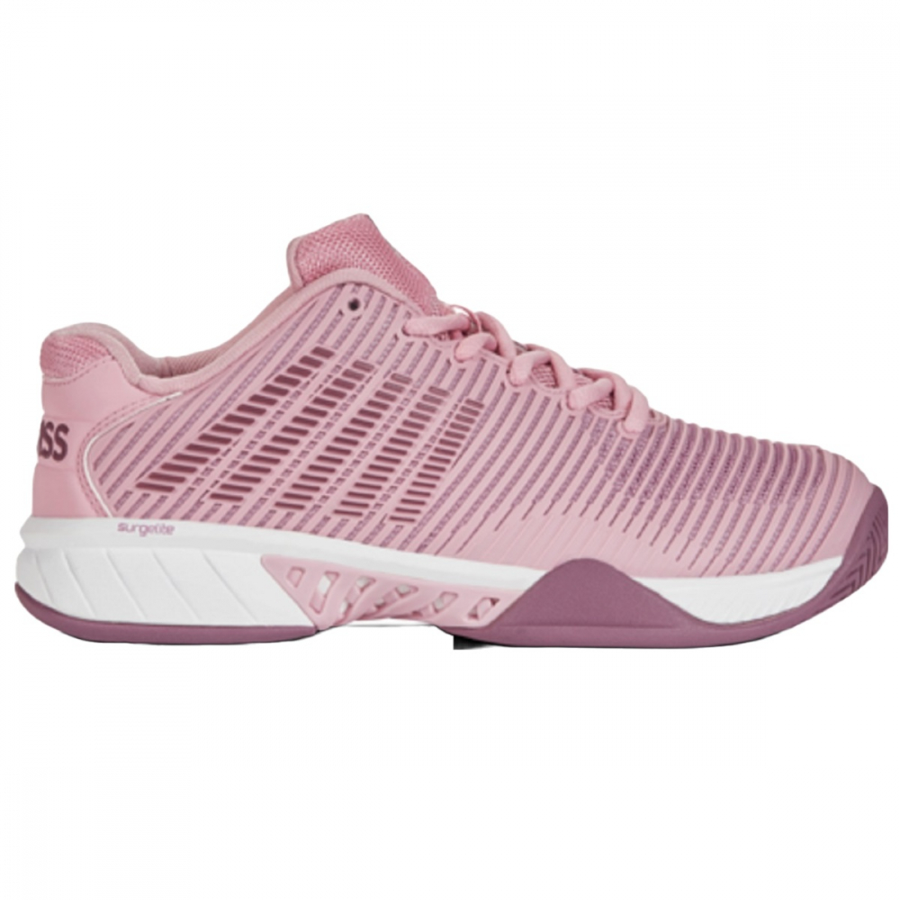 96613-641 K-Swiss Women's Hypercourt Express 2 Tennis Shoes (Pink/Grape Nectar/Orchid Haze) - Right