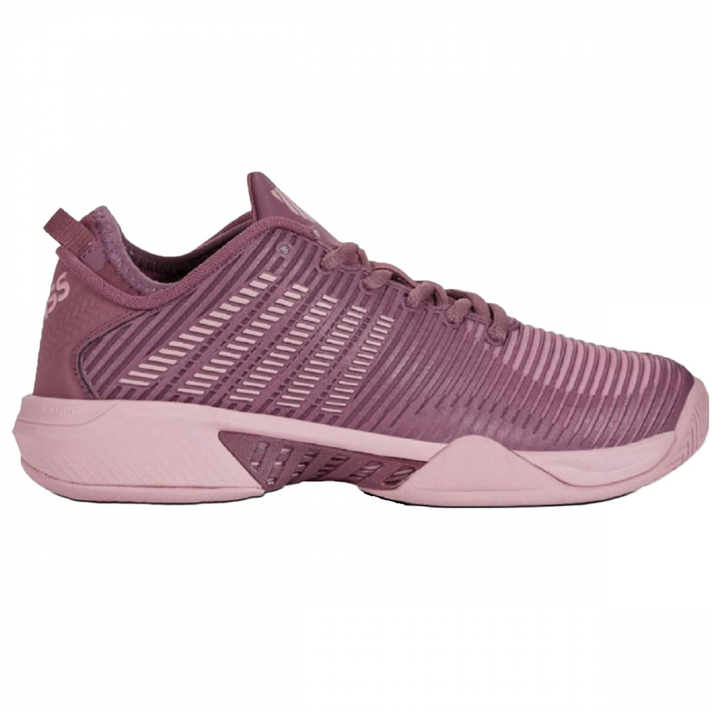 96615-516 K-Swiss Women's Hypercourt Supreme Tennis Shoes (Grape Nectar/Cameo Pink) - Right