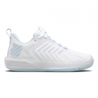 K-Swiss Women’s Ultrashot 3 Tennis Shoes (White/Blue Glow) -