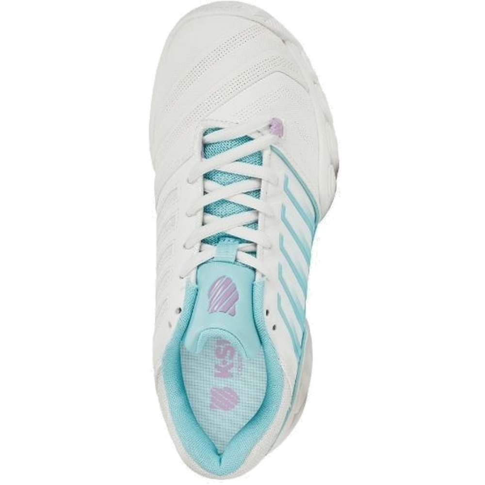96989-190 K-Swiss Women's Bigshot Light 4 Tennis Shoes (White/Blue/Lilac)
