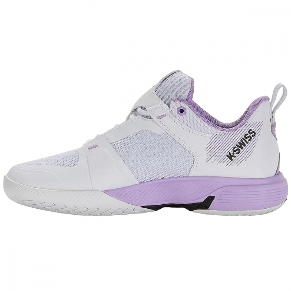 97395-111 K-Swiss Women's Ultrashot Team Tennis Shoes (White/Purple Rose/Moonless Night) - Left