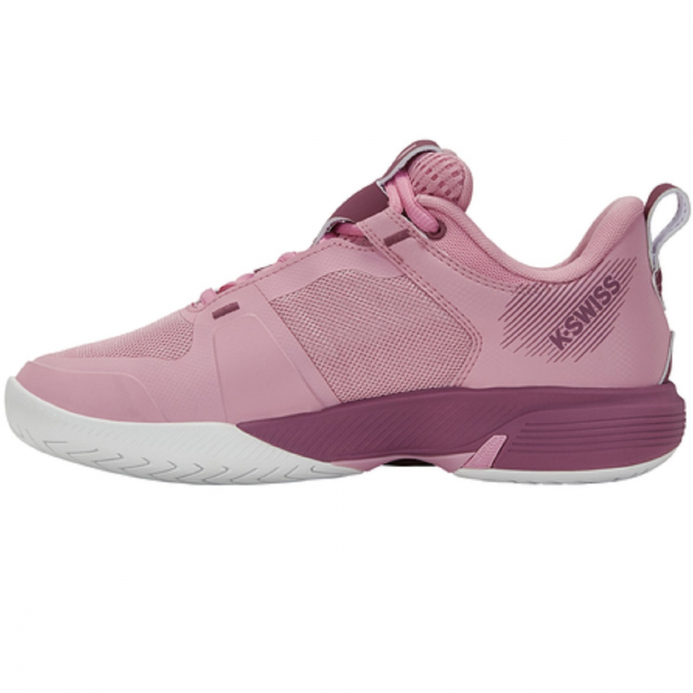 97395-636 K-Swiss Women's Ultrashot Team Tennis Shoes ( Cameo Pink/Grape Nectar/White) - Left