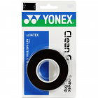 Yonex Clean Grap Tennis Racquet Overgrip 3-Pack (Cool Black) -