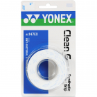 Yonex Clean Grap Tennis Racquet Overgrip 3-Pack (White/Sky Blue) -