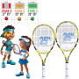 AeroJr-751202-142-BNDL Babolat Aero 26 Junior Yellow Club Tennis Starter Kit - Best for Ages 11 to 12