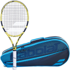 Babolat Aero Junior + Blue Club Tennis Starter Kit - Best for Ages 11 to 12 -