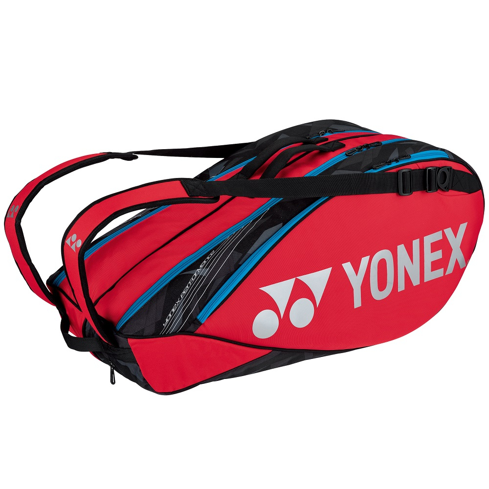 BAG92226TR Yonex Pro 6 Racquet Tennis Bag (Tango Red)