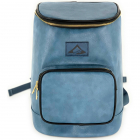 NiceAces Handmade Vegan Leather Backpack Cooler (Blue) -
