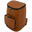 NiceAces Handmade Vegan Leather Backpack Cooler (Brown) -