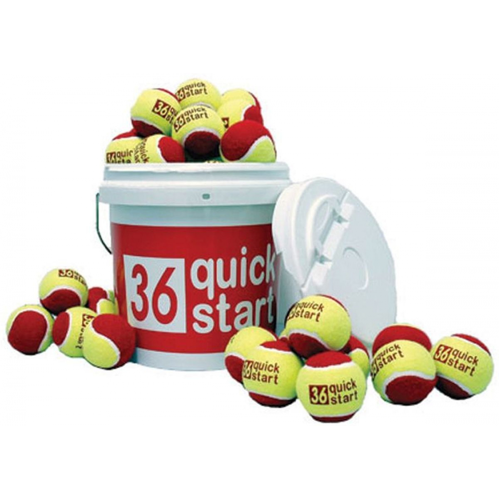 BQF144 QuickStart 36 Red Foam Training Tennis Balls for 36' Court