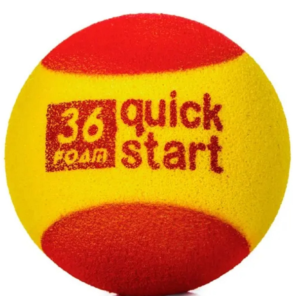 QuickStart 36 Red Foam Training Tennis Balls for 36' Court (6 Balls)