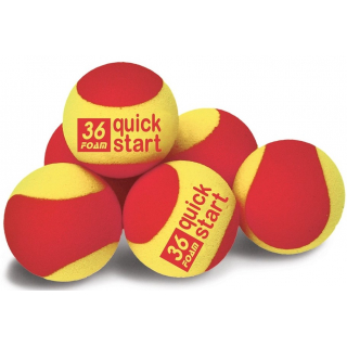 BQF6 QuickStart 36 Red Foam Training Tennis Balls for 36' Court