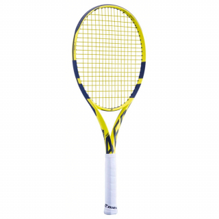 Babolat Pure Aero Lite Tennis Racquet strung w Yellow SG Spiraltek Syn Gut String