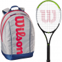 BladeFeelJr-WR8023801001U Wilson Blade Feel Junior Tennis Racquet + Backpack (Grey/Red)