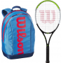 BladeFeelJr-WR8023802001U Wilson Blade Feel Junior Tennis Racquet + Backpack (Blue/Orange)