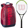 BladeFeelJr-WR8023803001U Wilson Blade Feel Junior Tennis Racquet + Backpack (Red/Infrared)