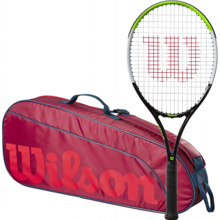 BladeFeelJr-WR8023903001U Wilson Blade Feel Junior Tennis Racquet + 3pk Bag (Red/Infrared) BladeFeelJr-WR8023901001U Wilson Blade Feel Junior Tennis Racquet + 3pk Bag (Grey/Red)