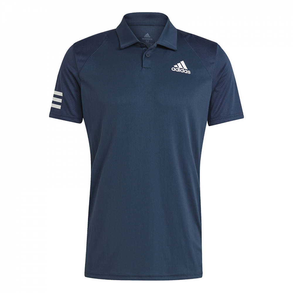 GL5458 Adidas Men's Club 3 Stripe Tennis Polo Shirt Navy