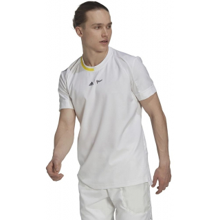 HC8541 Adidas Men's London Stretch Woven Tennis Tee (White)