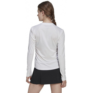 HH7700 Adidas Women's FreeLift Long Sleeve Tennis Tee (White)