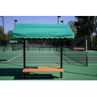 SunTrends 6-Foot Tennis Court Cabana Bench - Flat -