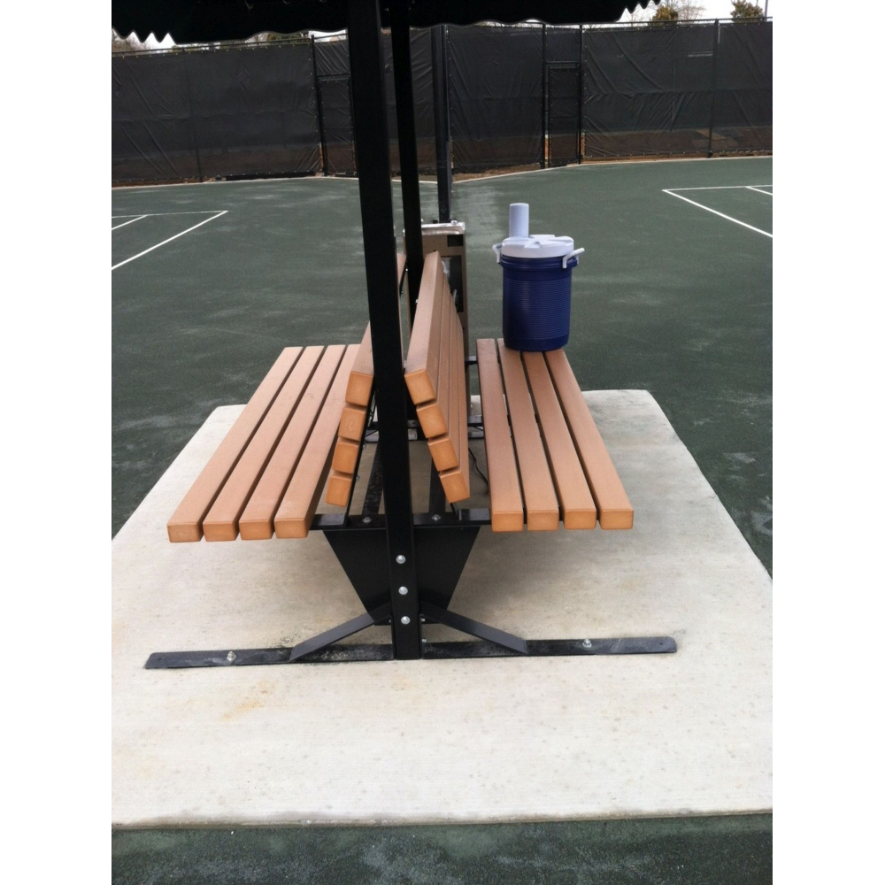 CBBR-10 SunTrends 10-Foot Tennis Court Cabana Bench w/ Backrest