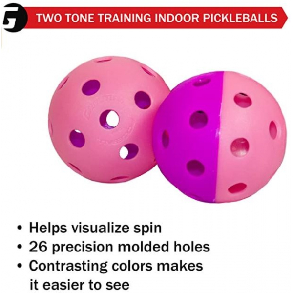 Gamma Two Tone Indoor Pickleball Training Balls (6Pack)