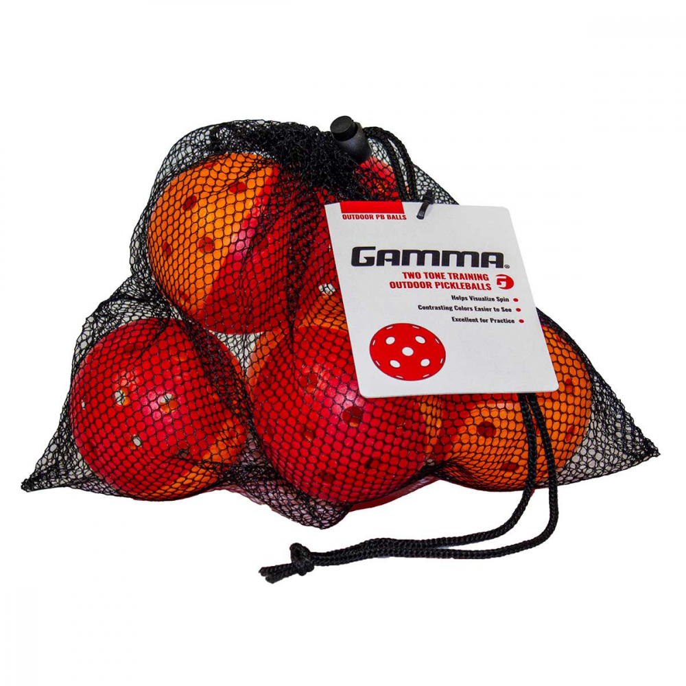 COPTT610 Gamma Two Tone Outdoor Pickleball Training Balls (6-Pack)