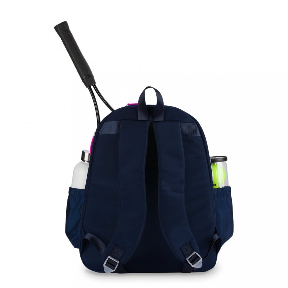 CSTBN206 Ame & Lulu Courtside Tennis Backpack 2.0 (Navy/Pink)
