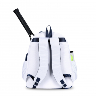 CSTBN249 Ame & Lulu Courtside Tennis Backpack 2.0 (White/Navy)