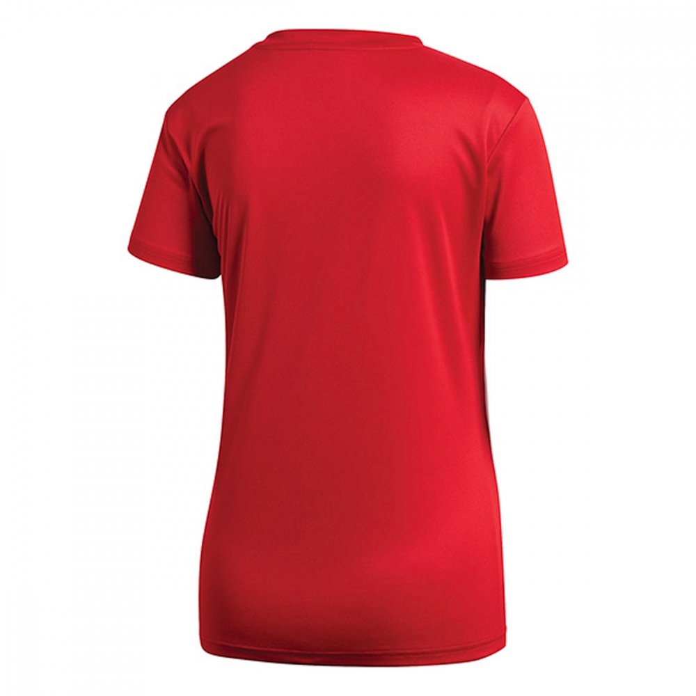 CY8272 Adidas Women's Core 18 AEROREADY Primegreen Regular Fit Short Sleeve Tennis Jersey (Power Red/White)