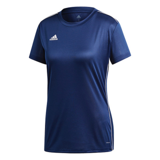 CY8274 Adidas Women's Core 18 AEROREADY Primegreen Regular Fit Short Sleeve Tennis Jersey (Dark Blue/White)